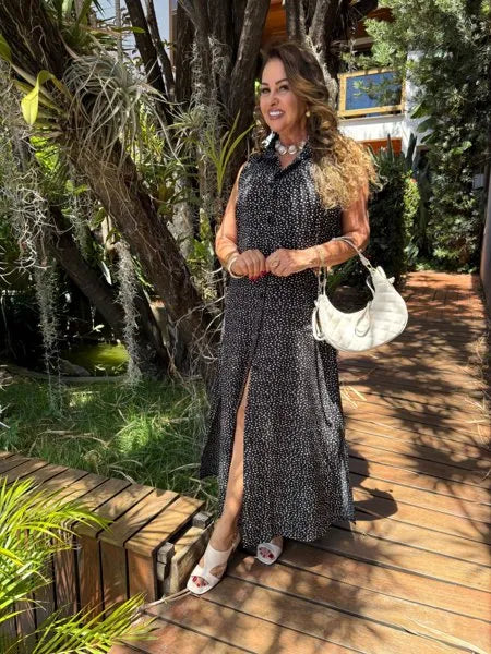 CHEMISE SEM MANGA MELINA PRETA