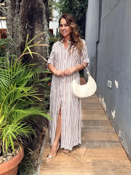 CHEMISE LISTRADA 2 TONS
MARROM