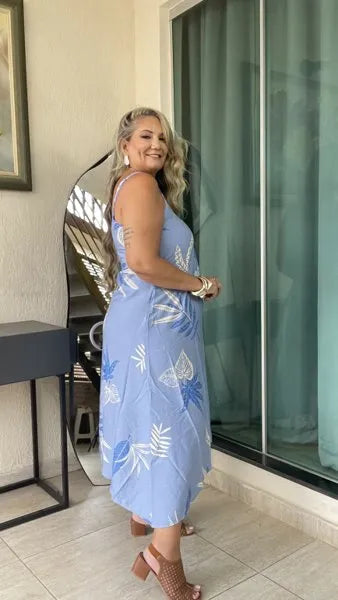 VESTIDO ALÇA MIDI PLUS
AZUL CLARO