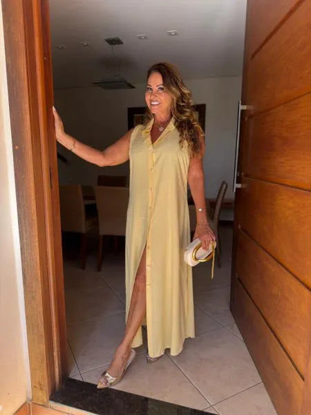 CHEMISE SEM MANGA LISA
                                    AMARELO MANTEIGA