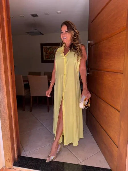 CHEMISE SEM MANGA LISA
                                    AMARELO CLARO