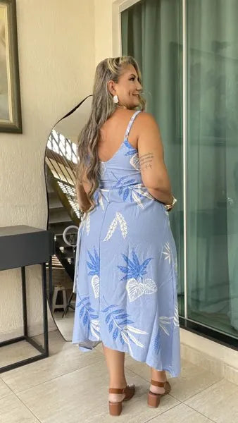 VESTIDO ALÇA MIDI PLUS
                                    AZUL CLARO